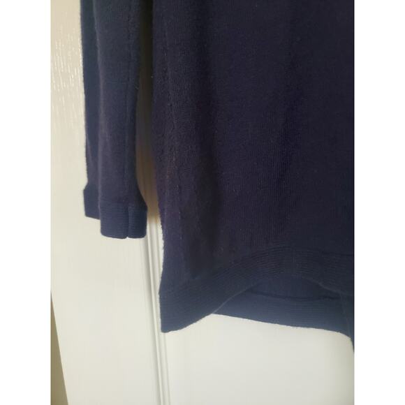 Talbots Anchor Navy Blue Cashmere Blend Open Cardigan Sweater, Petite Size XS - Picture 9 of 9